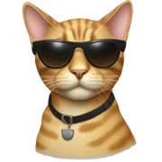 Cat with sunglasses sticker