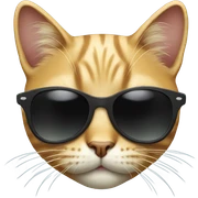 Cat with sunglasses sticker