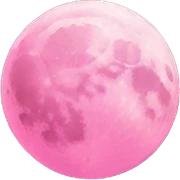 Pink color moon  sticker