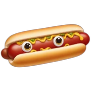 Hotdog with eyes sticker