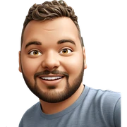 smiling boy with beard sticker