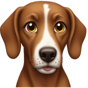 female brown dog sticker