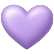 lavender color heart sticker