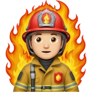 Fireman fire sticker