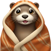 otter with blanket  sticker