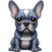 Blue French bull dog sticker