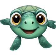Sea turtle with heart eyes sticker