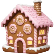 Light pink gingerbread cottage sticker