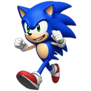 Sonic running sticker