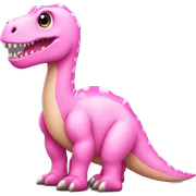 Pink dinosaur  sticker