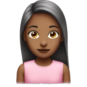 girl with glass pink sticker