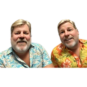 blonde boy in hawaiian shirt sticker