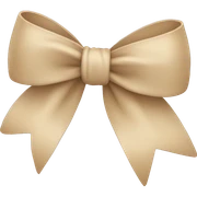 Beige bow sticker
