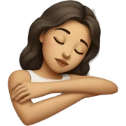 Brunette girl sleeping sticker