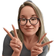 smiling girl with glasses sticker