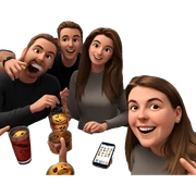 friends enjoying indoor moments sticker