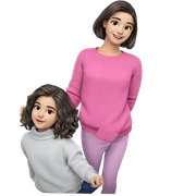 smiling girl in sweater outfit sticker