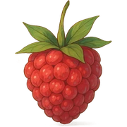 raspberry fruit ghibli style sticker