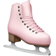 pastel pink ice skates sticker