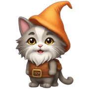 kitty gnome sticker
