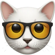 Cat with sunglasses sticker