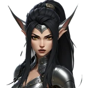 elf girl in armor sticker