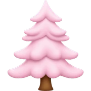 pastel pink christmas tree sticker