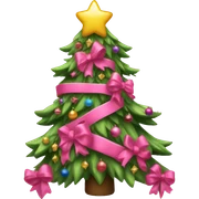 girly christmas tree sticker