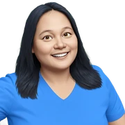 smiling person in blue shirt sticker