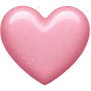 Light pink heart with glitter sticker