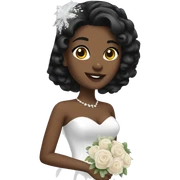 black hair bride sticker