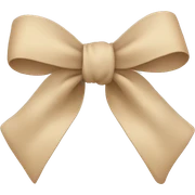 Beige bow sticker