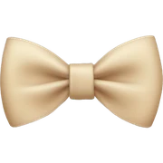 Beige bow sticker