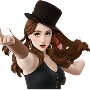 girl with brown hair hat sticker
