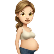 European pregnant woman sticker