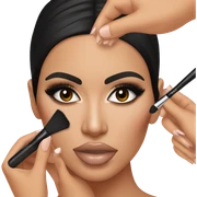 kim kardashian doing her makeup sticker