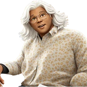 boy with white hair indoors sticker