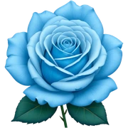 Romantic baby blue rose sticker