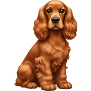 Ginger Cocker spaniel  sticker