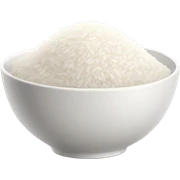 rice in white bowl sticker
