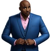 dapper dark-skinned gentleman portrait sticker