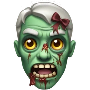 Zombie with bow sticker