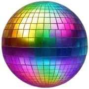 Rainbow Mirror Disco ball sticker