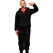 boy in red and black sticker