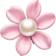 Pearl light pink flower sticker