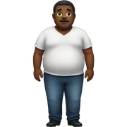 fat black man sticker