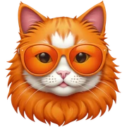 Cat with sunglasses sticker