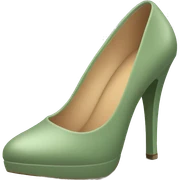 Sage green high heel sticker