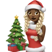 Girly christmas sticker