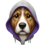 dog with hoodie  sticker